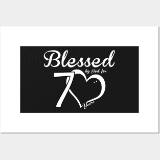 Blessed by god for 70 years Posters and Art